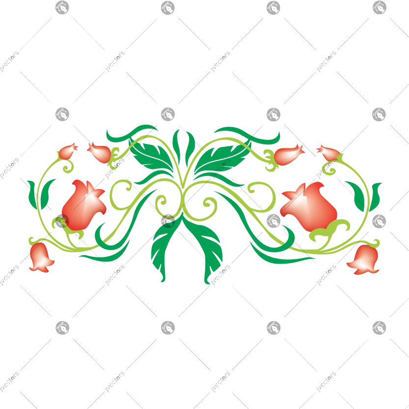 Vintage divider floral design vector