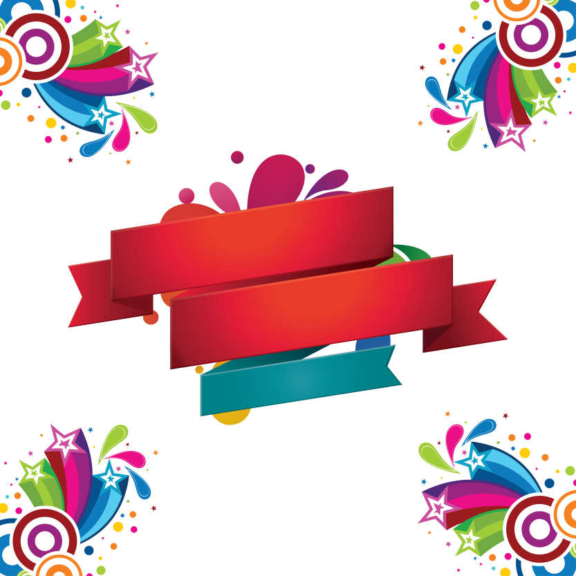 Fashion Elements Round Webcolorful Celebratory Frame Vector Illustration