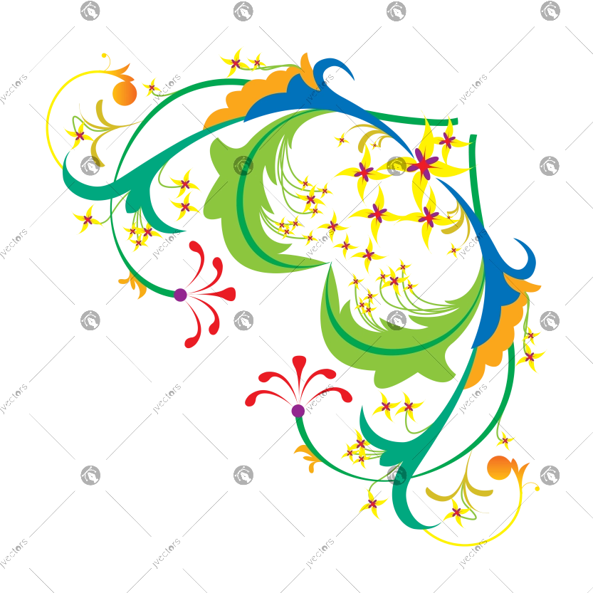 Beautiful vector floral corner design clipart vector background ornament floral