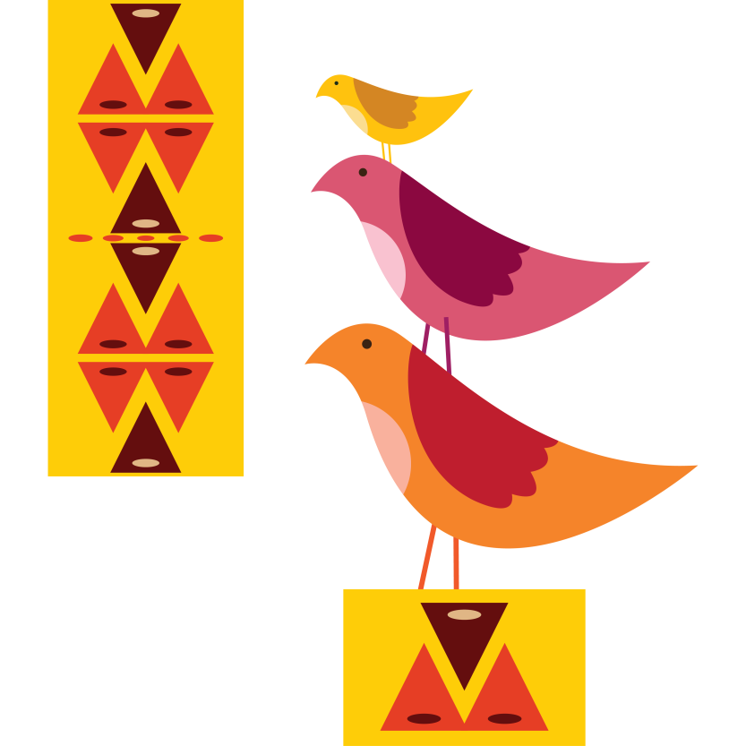 Family Cartoon with Bengali New Year Pohela Boishakh Vector Design