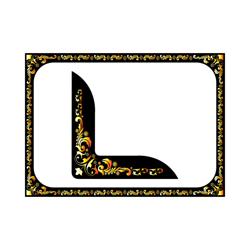 Collection of Gold Vintage Corner and Frame Filigree Retro Swirling Divider Golden Border Ornament