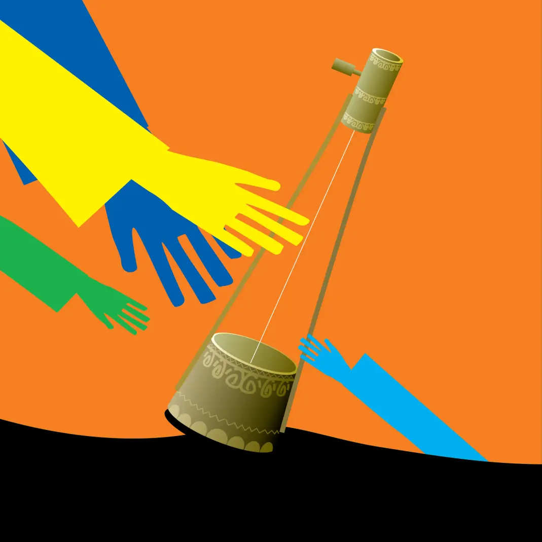 Bauls Ektar Music Background Illustration