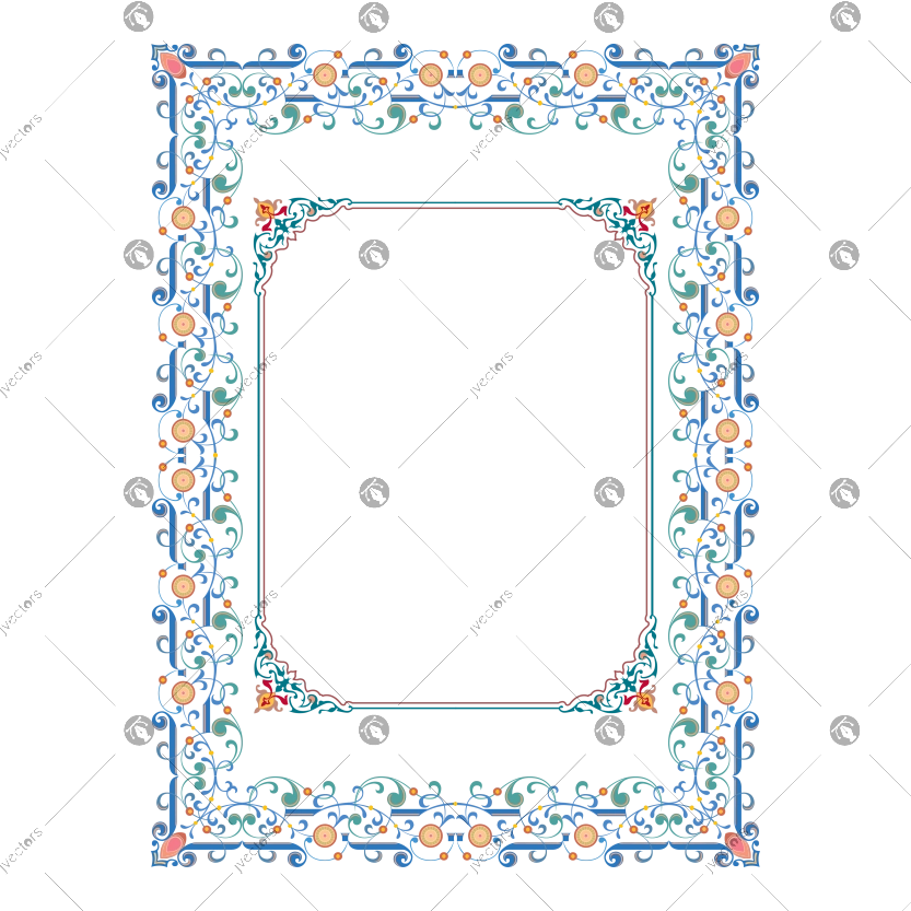 Special frame decoration collection with floral ornament, classic ornament Arabic vector