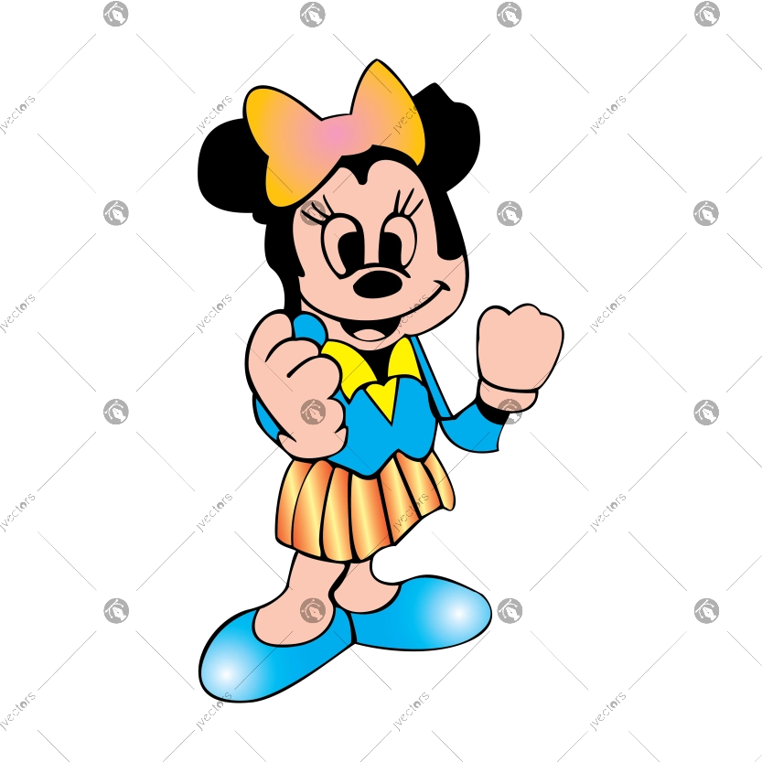 Mickey Mouse to Minnie Mouse Clipart Vector