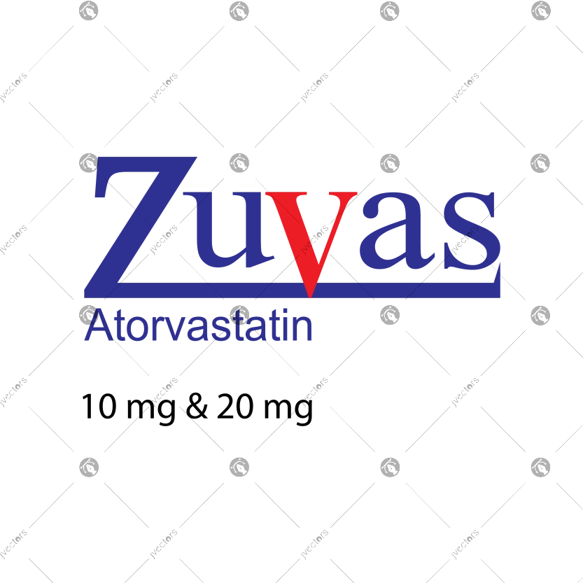 Zuvas Atorvastatin 10mg or 20mg Logo Vector