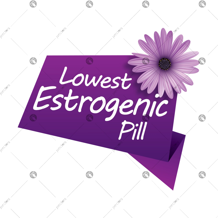 Lowest Estrogenic Pill Design Vector Art
