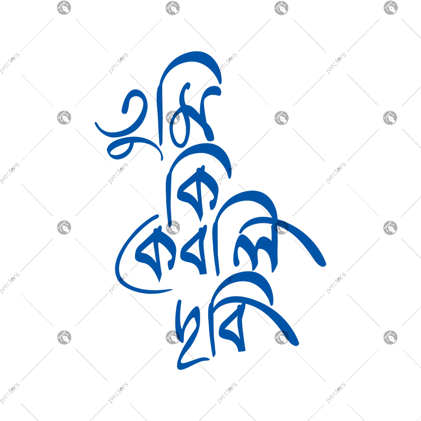 Are you just a picture - Tumi ki kebal chabi bangla typography vector design