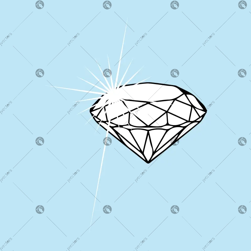 Diamond silhouette vector illustration Diamond silhouette Icon and Sign