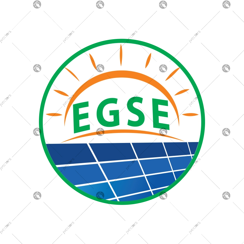 Eye Cone Green Solar Energy Logo Vector