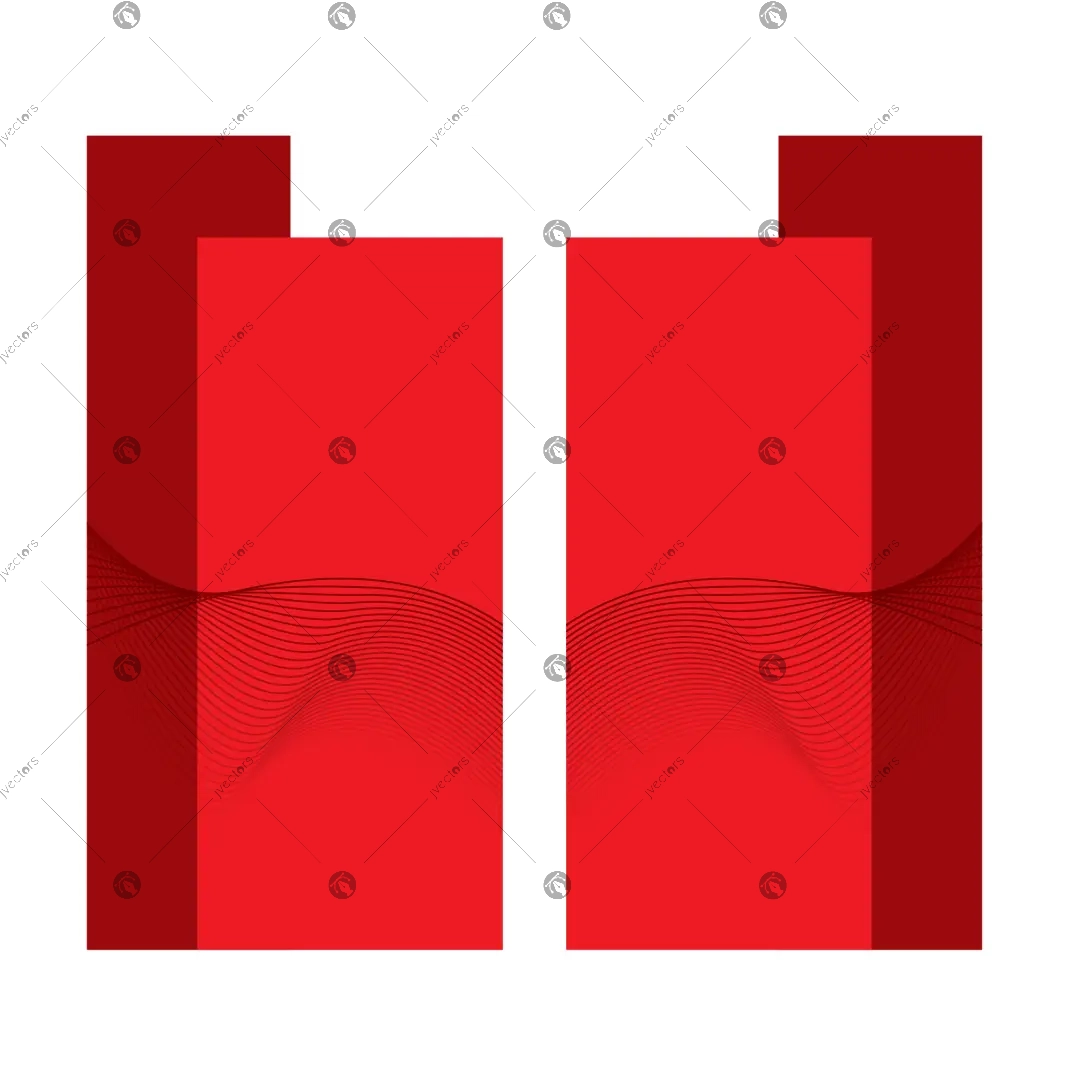 Wave design in the red color of the entry gate of the event vector art