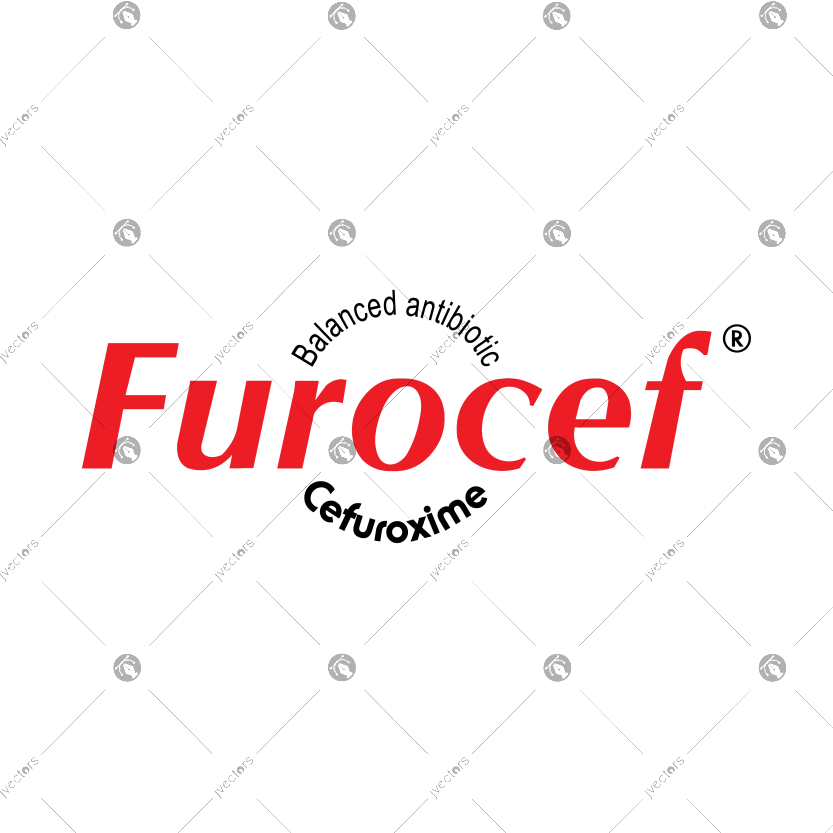 Balanced Antibiotic Furocef Cefuroxime Logo Vector