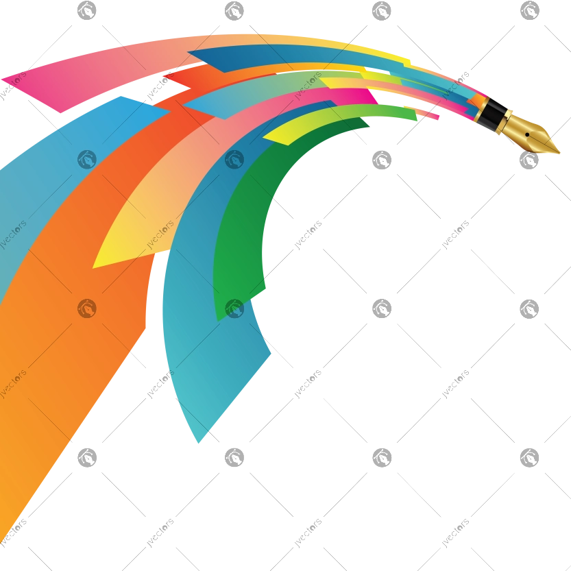 Wavy Abstract Colorful Stripes University of Education Illustration